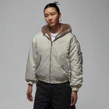 Jordan Flight Renegade Reversible Faux Fur Jacket IQ3961-236 - Brown - View 1