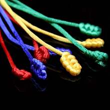 3pcs Handmade Woven Knot, Pineapple Knot, Gesar Flower Style Car Hanging Prayer Wheel - 3pcs - View 3
