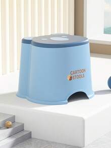 Plastic Small Stool, Cartoon Stool For Home Use, Bathroom Shower Stool, Small Chair, Creative Bench - Multicolor - View 8