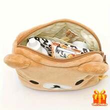 Kawaii Bear Makeup Bag - Large Capacity Portable Makeup Organizer With Cute Cartoon Design, Beige Polyester Travel Storage Bag, Suitable For Women, The Perfect Birthday Gift For Your Girlfriend, Makeup Travel Case, Lively Design, Soft Texture - A - 查看 1