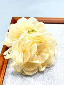 1pc Women's Chiffon Handmade Fabric Flower Hair Claw Clip - Multicolor - View 6
