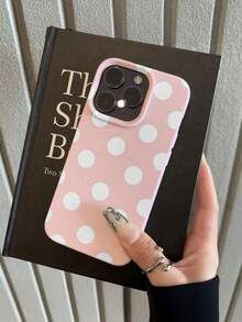 1个波点图案大孔粉色皮革防震手机壳，TPU材质，适合作为节日礼物，兼容 Xs/Xs Max/Xr/11/12/13/14/15/16 Pro/Pro Max/14/15/16 Plus/17，男女通用 - 彩色 - 查看 6