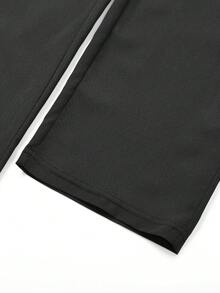 Men's Lightweight Outdoor Sports Pants, Straight Leg Jogging Trousers, Casual Drawstring Waist Thin Sports Pants, Spring/Summer - Black - View 10