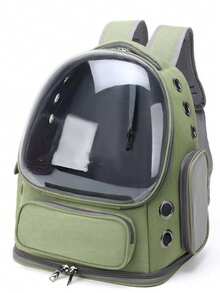 Mochila para mascotas, mochila transportadora para gatos y perros pequeños, transportador plegable para viajes con ventana de burbuja y malla transpirable - Multicolor - Ver 10