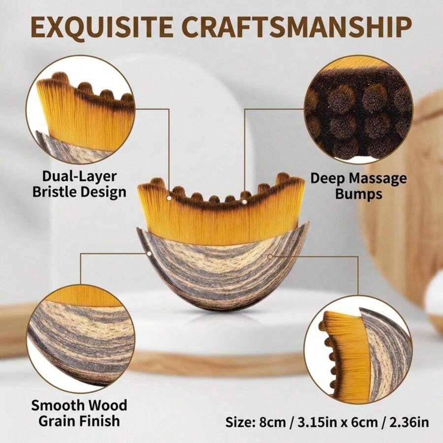 Manual Lymphatic Drainage Brush, Body Massage Brush Suitable For Sensitive Skin And Lymphedema, Oval Shaped With Bristles, Easy To Use, Plastic Material