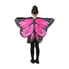 Conjunto de Fantasia de Asas de Borboleta para Meninas, Xale e Saia de Borboleta Vibrante, Roupa de Halloween para Menina, Capa e Vestido com Estampa de Borboleta, Presente de Natal, Feriado, Aniversário, Brinquedo de Interpretação de Papéis, Festa, Apresentação no Palco, Fantasia de Halloween - Multicolorido - Visão 11