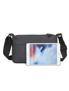 New Minimalist Casual Men's Crossbody Bag, Waterproof And Wear-Resistant Large Capacity Shoulder Bag, Student School Bag, Outdoor Travel Commuter Bag, Versati - Multicolor - View 9