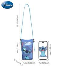 Disney 1Pc   Officially Licensed Stitch Purses Sling Handbags Travel Wallets And Coin Purses Crossbody Bag Cylinder Purse Cute Small Storage Pouch Mini Shoulder Bag Small Round Bag For Phone And Keys - Multicolor - View 3