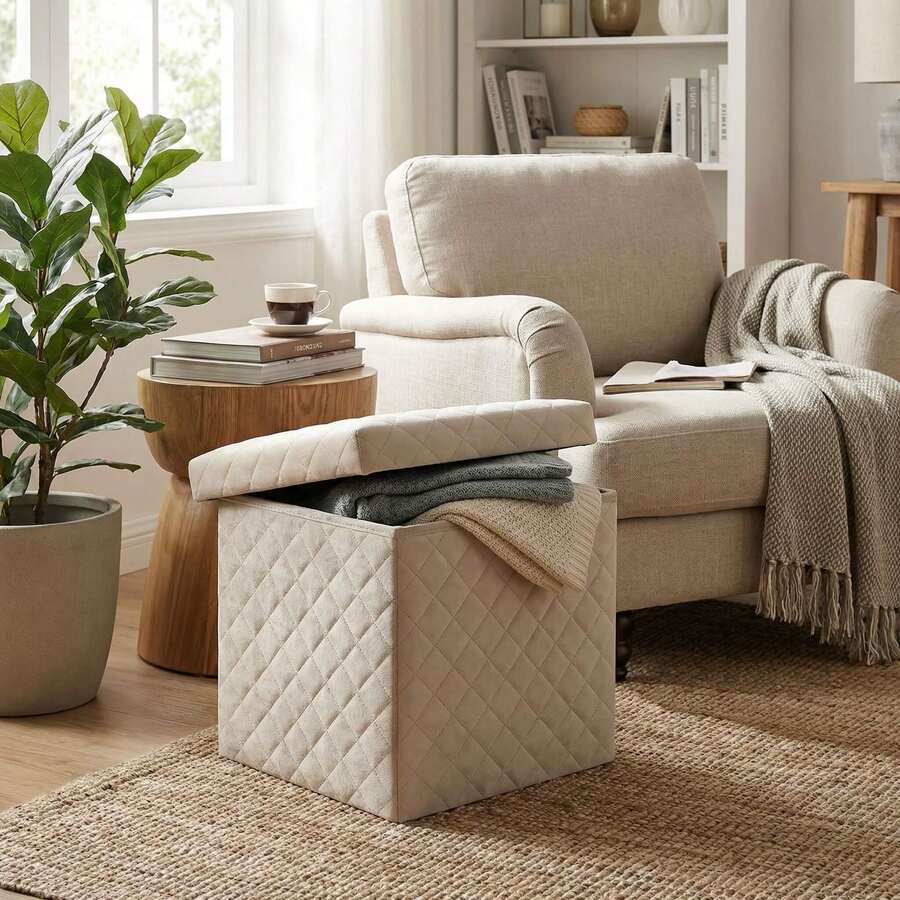 Storage Benches - Beige - View 1