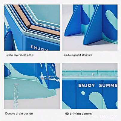 Piscina inflable a prueba de pinchazos | Piscina inflable plegable para exteriores, fácil de instalar | Juego de piscina inflable duradera | Adecuada para entretenimiento en el patio trasero y fiestas de verano | Hecha de PVC | Incluye múltiples componentes