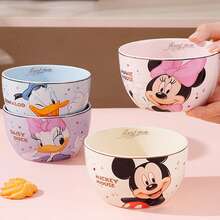 Disney 4.5英寸镀金陶瓷碗，适合盛放米饭、汤、甜点、配菜和冰淇淋，庆典礼品小碗 - 彩色 - 查看 1