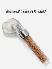 1pc Jasmine Stone Handheld Shower Head, Bathroom Accessory - Shower Set - View 2