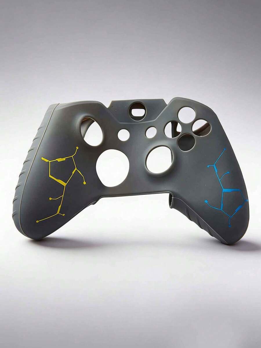 1pc Gray Silicone Anti-Drop Game Controller Protective Case - View 1