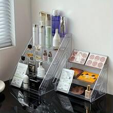 1pc Ofmulti-Layer Acrylic Display Storage Combination, Transparent Ladder-Style Shelf, Desktop Creative Organization Box, Dual-Purpose For Peripheral Collection Display, Simple And Practical Design, Ins Style Room Decoration, Gift Packaging Selection - Multicolor - View 6