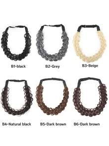 Adjustable Synthetic Woven Headband, Suitable For Daily Wear - Multicolor - View 11