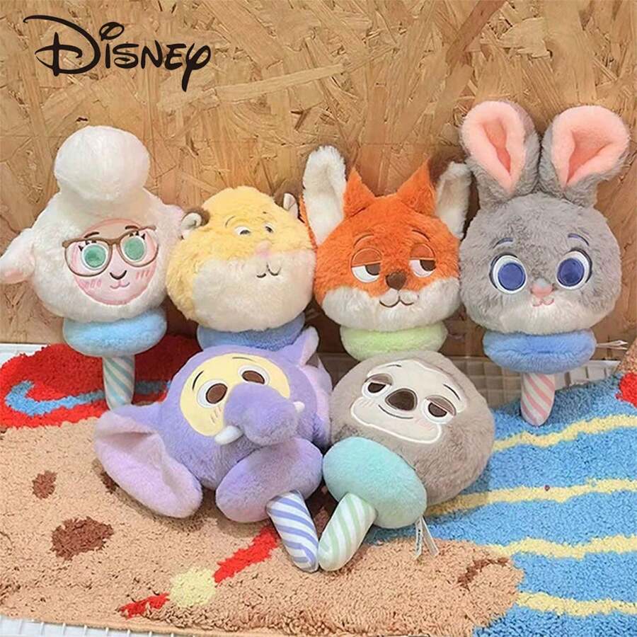 Disney 迪士尼《疯狂动物城》朱迪·霍普斯毛绒玩偶，尼克·王尔德毛绒玩具，生日礼物，派对礼品，纪念品，情人节礼物，互动毛绒玩偶 - 彩色 - 查看 1