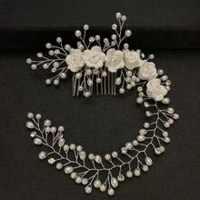 1 chiếc lược cài tóc bằng thủy tinh thanh lịch, phụ kiện tóc cô dâu cho mọi mùa, phụ kiện ngày Valentine. - màu sắc - Xem 18