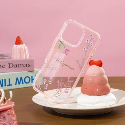 1pc Transparent Phone Case With Pink Edges, Made Of Anti-Yellowing TPU Material, Minimalist Girly Style, Suitable For IPhone 17/17 Air/17 PRO/17 PRO MAX/16/7/8/11/12/13/14/15/X/XR/Xs/Plus/Pro/Pro Max/SE2