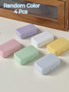 eyekan 2/4个装糖果鱼形迷你隐形眼镜盒，便携式日抛隐形眼镜护理盒 - 查看 9