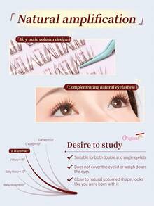 30 Pairs Glue-Free False Eyelashes - Little Rabbit Style Series - Delicate, Transparent, Natural, Lively Rabbit Charm, Girlish Vibe, MR.WISH False Eyelashes (Glue Not Included) - B - View 2
