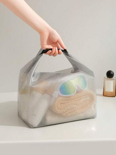 1pc EVA Waterproof Swim Bag, Wet & Dry Separated Design, Portable Fitness Bag With Handle And Zipper, Large Capacity Beach Toiletry Bag, Suitable For Swimwear, Sportswear, Outdoor Travel, Beach Vacation