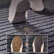 Anti-Slip Kitchen Floor Mat, Absorbent Oil-Proof Striped Carpet, Easy To Clean - Grey - View 3