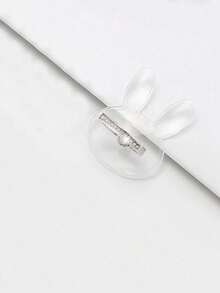 1个透明锌合金水钻手机指环支架，可爱慵懒桌面手机指环支架 - 彩色 - 查看 3