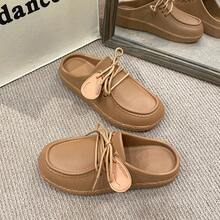 2026 Spring/Summer New EVA Slide Sandals, Retro Casual Women Shoes, Versatile British Style Loafers - Brown - View 4