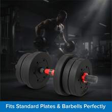 RAVIAN Adjustable Dumbbells & Barbell Set 20–30 Kg – 2-In-1 Weight Lifting System, Non-Slip Handles, Connecting Rod For Home Gym Full-Body Strength Training - 20Kg - View 4