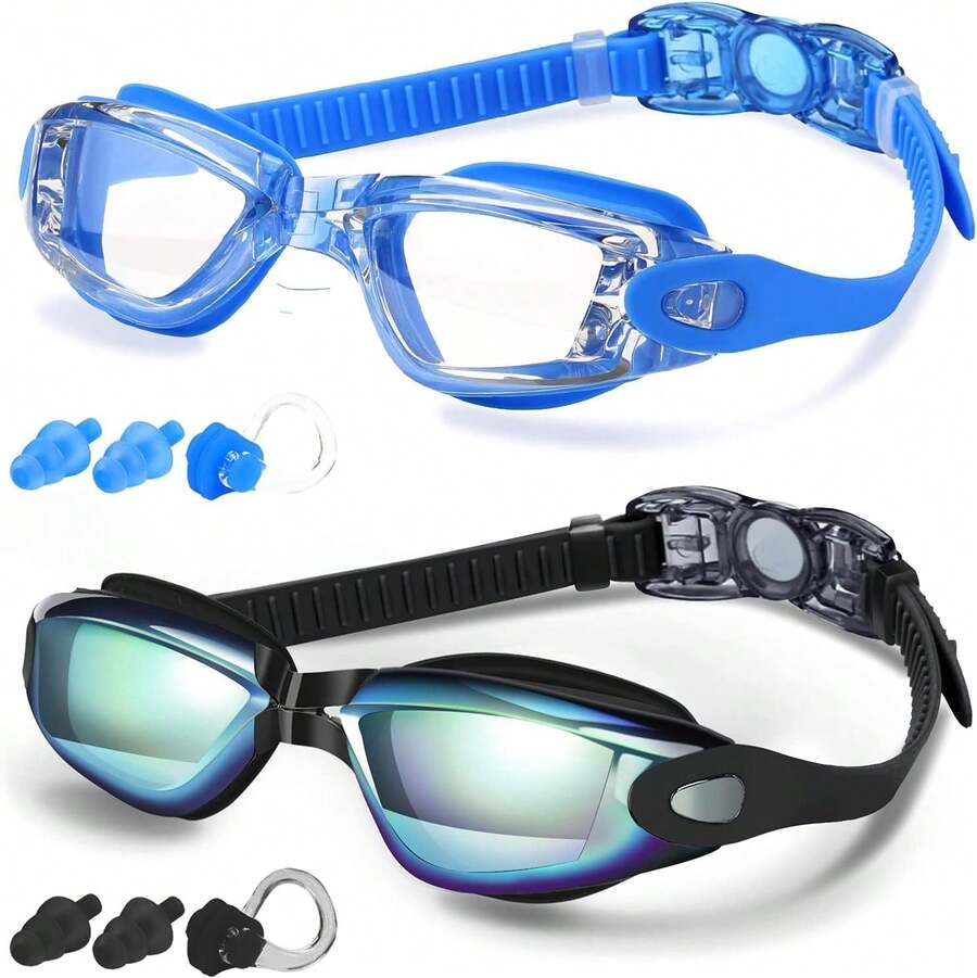 Adjustable Strap Swim Goggles Anti-Fog & Waterproof Seal