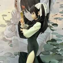 滑稽造型动漫少女手办，优雅旗袍装扮，卡通电影人物收藏品，送给家人和朋友的惊喜礼物 - 彩色 - 查看 5