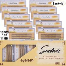 10 Boxes 10D-50D 600pcs Individual Lash Clusters 9-14mm Soft Lightweight Reusable False Eyelashes Makeup Natural,Fluffy,Wispy,Soft,Reusable - View 46