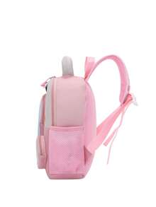 新款卡通动物轻便防水背包，适合幼儿园女童，防疲劳儿童书包，3-14岁 - 粉色 - 查看 6