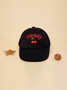 The Cherry Embroidery Baseball Cap Is A Birthday Gift From Mom To A Beautiful Girl. It Is Adjustable And Is The Perfect Choice For Daily Casual Wear, Family Gatherings. - Multicolor - View 6