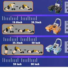 Four Wheel Abdominal Exercise Roller 4 And 6 Elbow Support Anti Slip Core Strengthening Trainer Multifunctional Knee Pad - 6ZHOU-bLUE - View 4