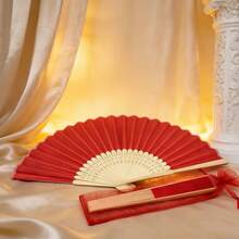 多色及纯色婚礼扇，竹框丝绸扇面，优雅婚礼回礼 - 常規 - 查看 6