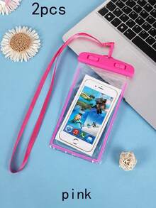 3/2/1 Pcs Waterproof Phone Case, PVC Transparent Luminous Waterproof Phone Pouch, Casual Waterproof Phone Bag, Suitable For Swimming, Rafting, Vacation, Beach, Sports, School Supplies, Indoor Swimming In Autumn/Winter, Travel Essential, Holiday Sports Bag, Suitable For Sports & Fitness, Large Capacity Travel Bag, Unisex, Suitable For Vacation, Swimming, Beach - Multicolor - View 54