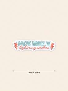 "Dancing Through The Lightning Strikes" Sticker - TLOASG Inspired Fan Merch, Aesthetic Swiftie Decal For Kindle & Laptop, Showgirl Era Music Lover Gift - Multicolor - View 2