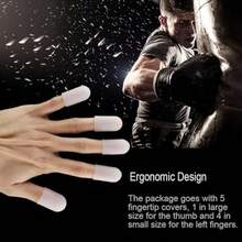 Silicone Silicone 5pcs Silicone Finger Protectors For Heat Cooking Grilling Baking Barbecue Transparent Thumb Covers With Non-Slip Grip Spring Gift - As Pic - View 4