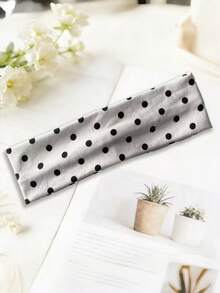 1pc Polka Dot Bohemian Polyester Retro Dotted Headband, Elastic Wide Sports Hair Band, Fashionable Headwear, Suitable For All Seasons Summer Beach Hair Accessories Vacay,Holiday,Travel,Festival,Party - Multicolor - View 11