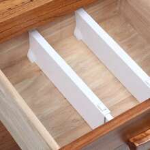 1 pieza Divisor de cajón expandible, Tabla de partición organizadora de cocina - Blanco - Ver 1