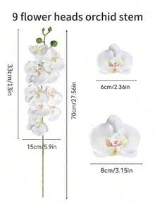 6/3/1件仿真蝴蝶兰，经典款仿真兰花插花，装饰丝质蝴蝶兰，仿真花枝，适用于情人节、母亲节、客厅/家居装饰、酒店婚礼花艺布置、返校季、春季装饰、婚礼/派对装饰、餐桌装饰、房间装饰、家居装饰、厨房装饰、婚礼装饰、餐桌装饰、中心摆件 - 淺粉色 - 查看 3