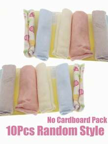 8pcs Baby Soft Towels, Baby Bath Towels, Children's Bathing & Feeding Wet Wipes - Random Towel Colors (Note: Some Styles Are Not Shown In The Picture) - Multicolor - View 17