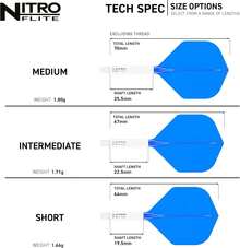 Lightweight Alloy Dart Shafts 2BA Standard Fit Competitive - White & Blue - View 4