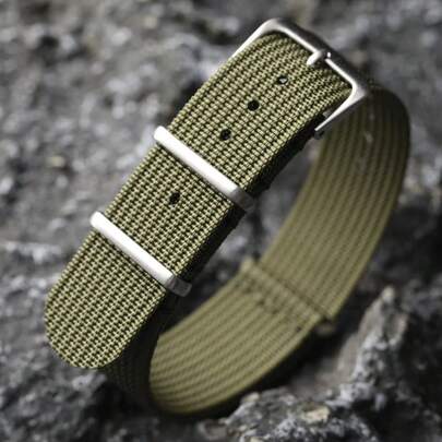 New Ribbed Nylon Watchband Nylon Watch Strap 22mm Watchband Accessories For Military Watch Band Bracelets