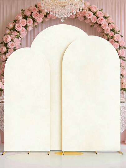 1 pieza Cortina de fondo con arco, 180*80cm Cortina de arco de boda, Cortina de fondo de arco de poliéster elástico de doble cara, Adecuada para boda, fiesta de cumpleaños, decoración de arco de banquete, baby shower, fiesta de revelación de género, fondo de fiesta de aniversario (No se incluye el soporte del arco, solo la cortina de fondo)