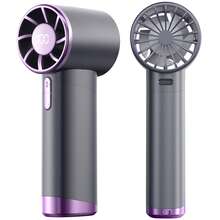 Portable Handheld Fan, Speed (1-100) Adjustable Turbo Mini Fan Double-Click To Launch, 3000mAh Battery Rechargeable Personal Fan With Metal Body, Digital Display, Gifts For Women Men Travel/Camping/Outdoor-Grey - Handheld - View 11