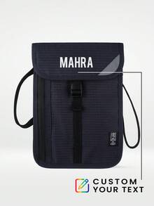 1个可定制姓名旅行收纳包，个性化肩背斜挎RFID防盗护照钱包，多功能轻便时尚旅行包，男女皆宜的礼物 - 彩色 - 查看 11