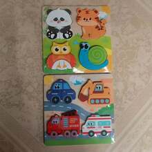 Gift Idea: Luxury Wooden Puzzle Set, Suitable For Boys And Girls 3+ Years Old, Learning Toy To Develop Fine Motor Skills And Early Learning - Car Building Blocks - View 6