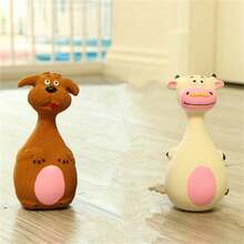 4款卡通设计耐用发声乳胶狗玩具，适合所有犬种 - 彩色 - 查看 4